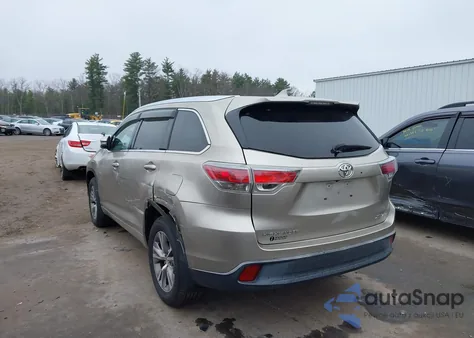 2014 Toyota Highlander Xle V6 z USA, uszkodzony, nr VIN 5TDJKRFHXES048707